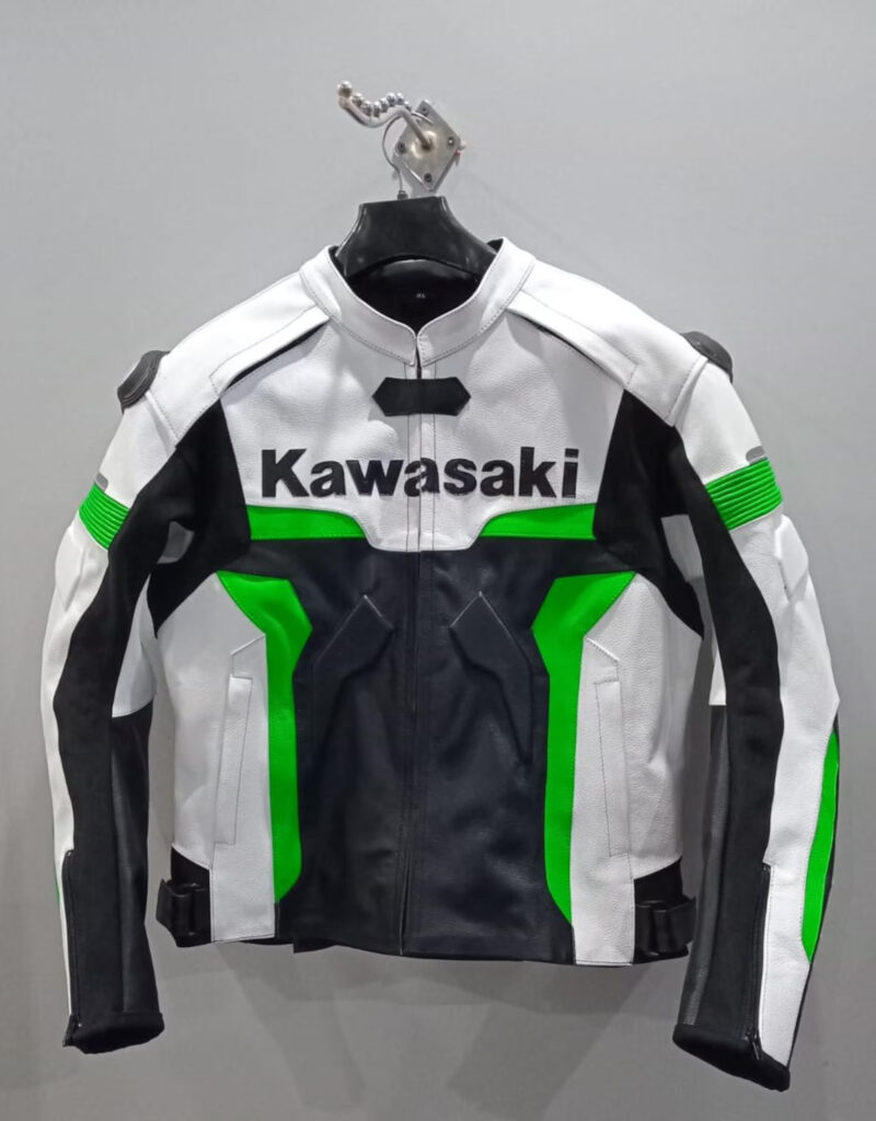 Green Motorcycle Leather Jacket