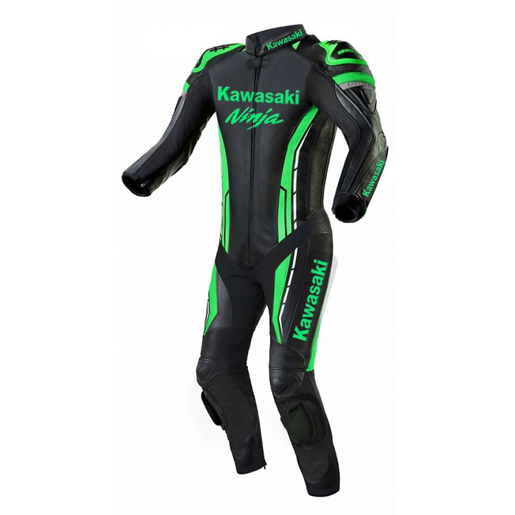 Kawasaki Ninja green Leather Suit