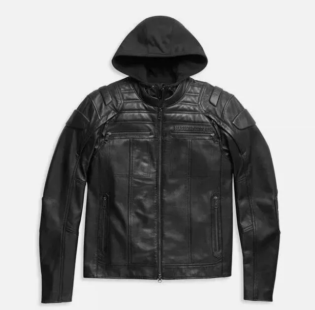 Harley Davidson Hooded Leather Jacket