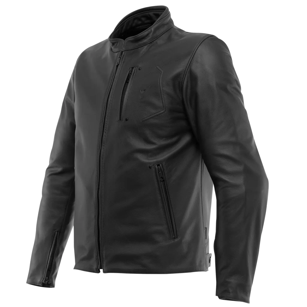 black dainese leather jacket
