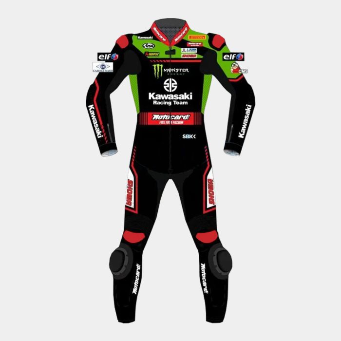 Kawasaki leather biker Suit