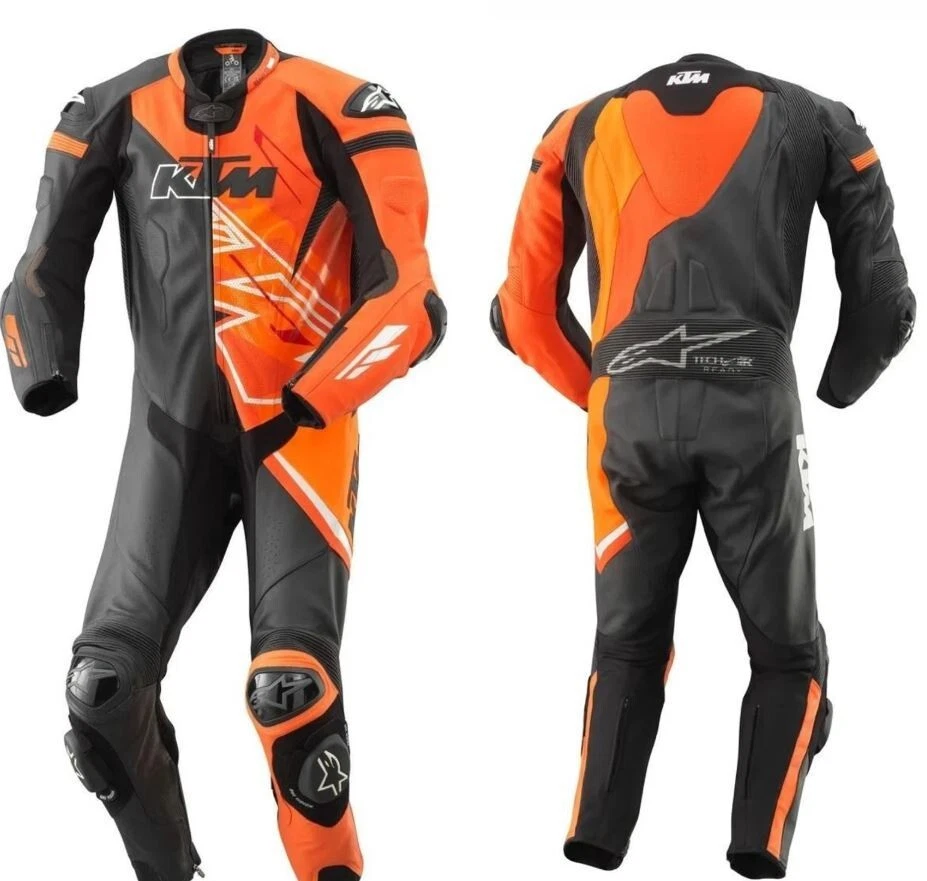 KTM Orange and Black Motorcycle Riding Gear Suit