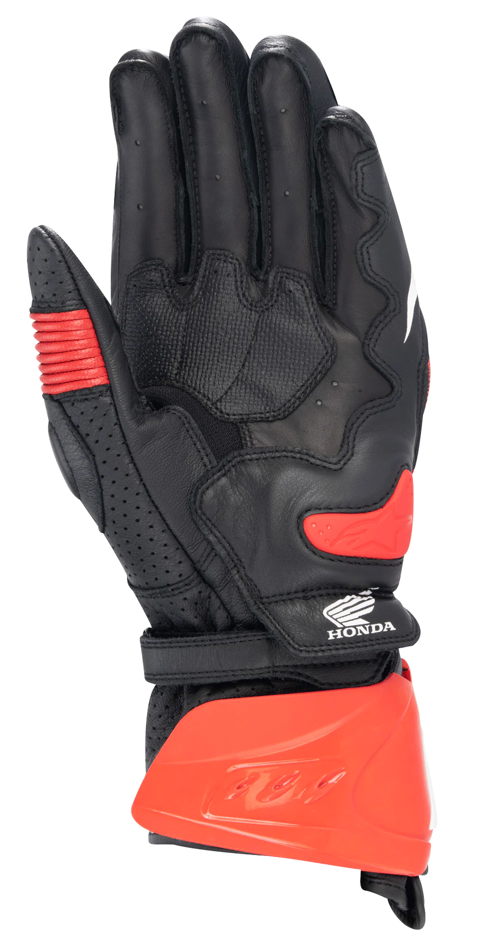 Honda GP Pro R3 Gloves |Black/Bright Red/Blue Premium Protection - Image 2